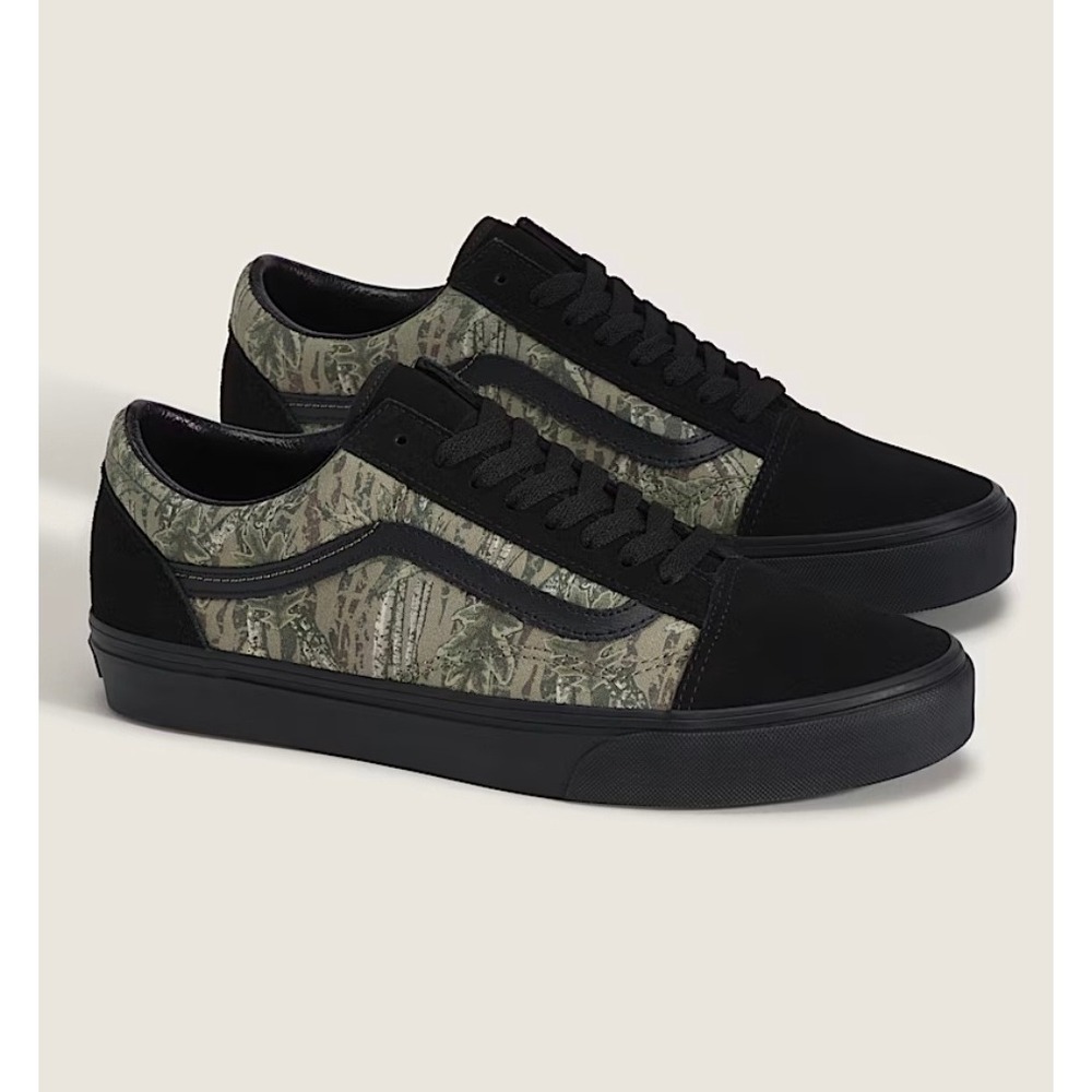 NIB Vans Old Skool Black & Camo Skate Shoe Sneakers Unisex Size 8/M  9.5/W